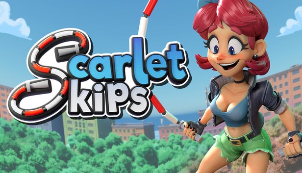 Scarlet saltando la cuerda en el tráiler oficial de anuncio de Scarlet Skips